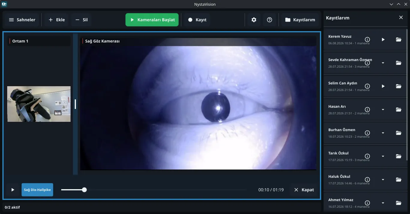 NystaVision Videofrenzel Gözlük ve Görüntüleme Sistemi